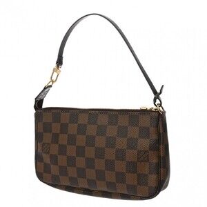Louis Vuitton Pouch Canvas Accessoires Pochette Damier Accessory Brown